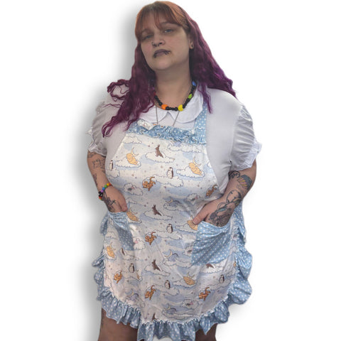 Blue Good Night Bear Mommy Style Apron second image