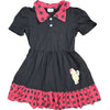 Christmas Little Bear Black & Red Dress
