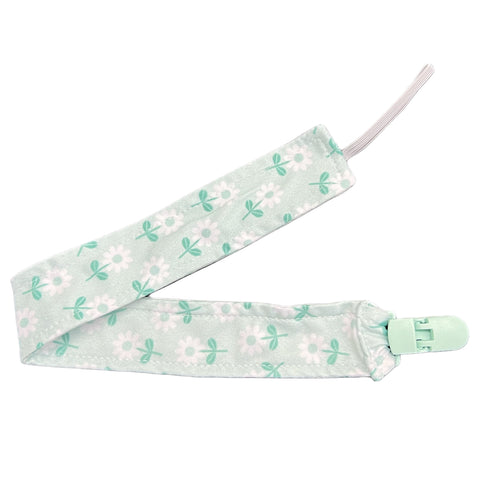 Retro Spring Daisy Fabric Pacifier Clips second image