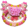 Baby Girl Bear Hand Crafted Deluxe Pacifier