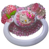 Strawberry Kitty Hand Crafted Deluxe Pacifier
