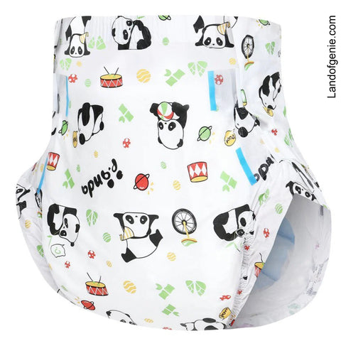 Land of Genie Panda Print 1 Adult Diaper Single second image