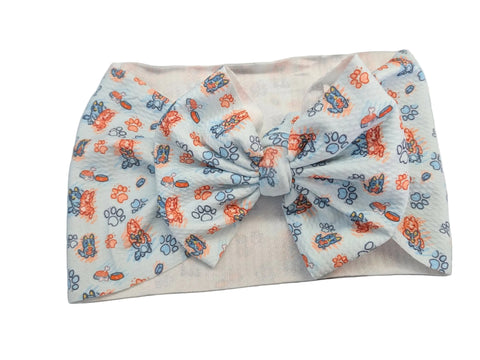 LKB's Prints Large Fabric Handmade head wrap with Bow second image