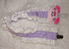 Piggy Purple Plush Ruffle Deluxe Pacifier Clip