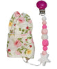 Flower SILICONE TEETHER CHEWING TOY PACIFIER CLIP TC3129