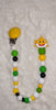 Yellow Shark Silicone Teether Pacifier Clip