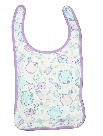 Puff Puff 420 Double Sided Adult Bib second image