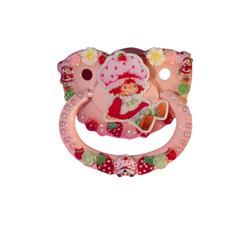 Strawberry Girl Hand Crafted Deluxe Pacifier second image