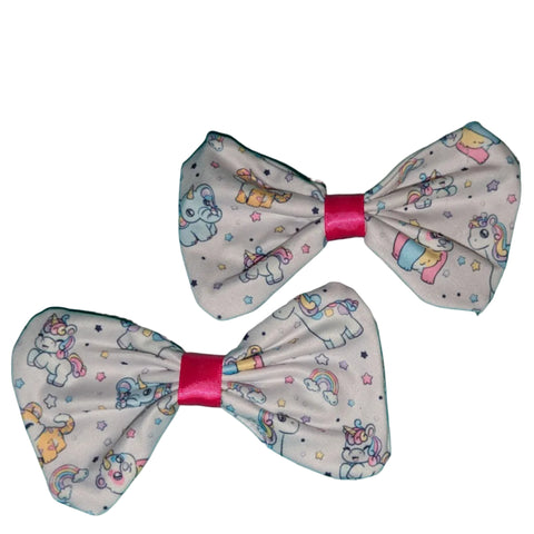 LKB Prints 2pc Fabric Handmade Hair Bow second image