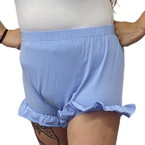 Blue Ruffle Leg Bloomer Shorts second image