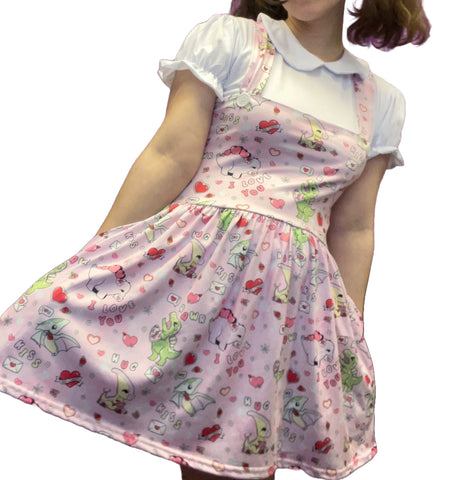 Love Dinosaur Suspender Skirt Dress second image