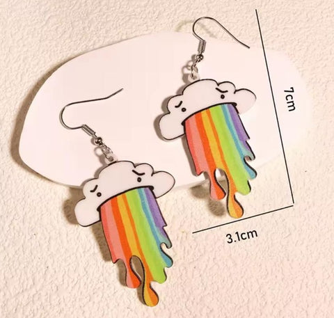 Boutique Earrings Rainbow Cloud second image