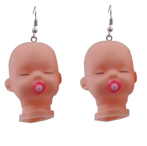 Boutique Earrings Doll Head second image