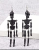 Boutique Earrings Scary Skull Skeleton