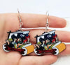 Earrings Stone Age Caveman Cartoon