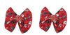LKB Prints 2pc Fabric Handmade Hair Bow