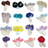 Ruffle Satin Ribbon Socks Brown