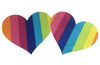 Rainbow Hearts Self-Adhesive Disposable Pasties
