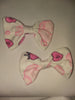 Bubble Gum Fabric Hair Bow 2pc Set