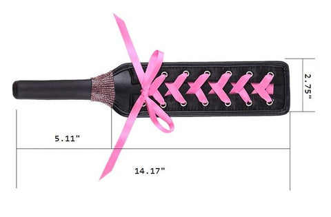 Lovely Braiding Ribbon Leather BDSM Spanking Paddle second image