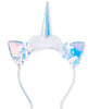 Holographic Paillette Flower Unicorn Hairband