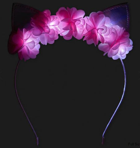 Flower Light Up Cat Ears Hairband second image