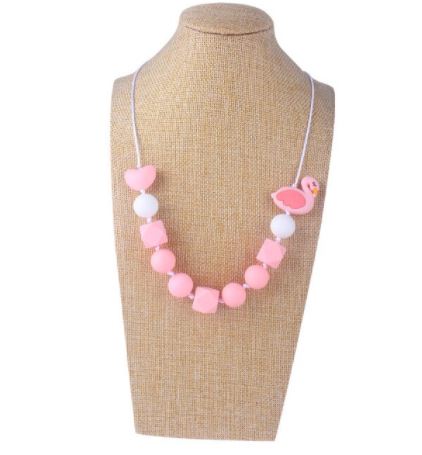 Flamingo Silicone Chewing Teether Necklace