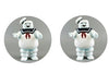 Marshmallow Man Cabochon Stud Earrings