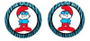 Papa Smurff Cabochon Stud Earrings