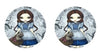 oz Goth Cabochon Stud Earrings