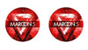 Mar00n 5 Cabochon Stud Earrings
