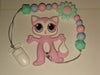 Kitty Cat Silicone Teether Chewing Toy Pacifier Clip