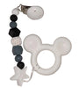 Mouse SILICONE TEETHER CHEWING TOY PACIFIER CLIP Mouse TC810