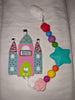 Princess Castle Silicone Teether Chewing Toy Pacifier Clip