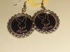 Boutique Bottle Cap Earrings Huge Variety Art Play Bunny