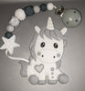 Unicorn Silicone Teether Chewing Toy Pacifier Clip