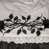 Goth Roses Embroidered Baby Doll Dress