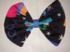 Lil Book Worm Black Fabric Hair Bow ^