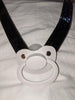 Pacifier Gag ABDL Adult Black & White Faux Leather