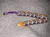 Rainbow Panda Bear Hand Crafted Pacifier Dummy Clip - 10"-12"